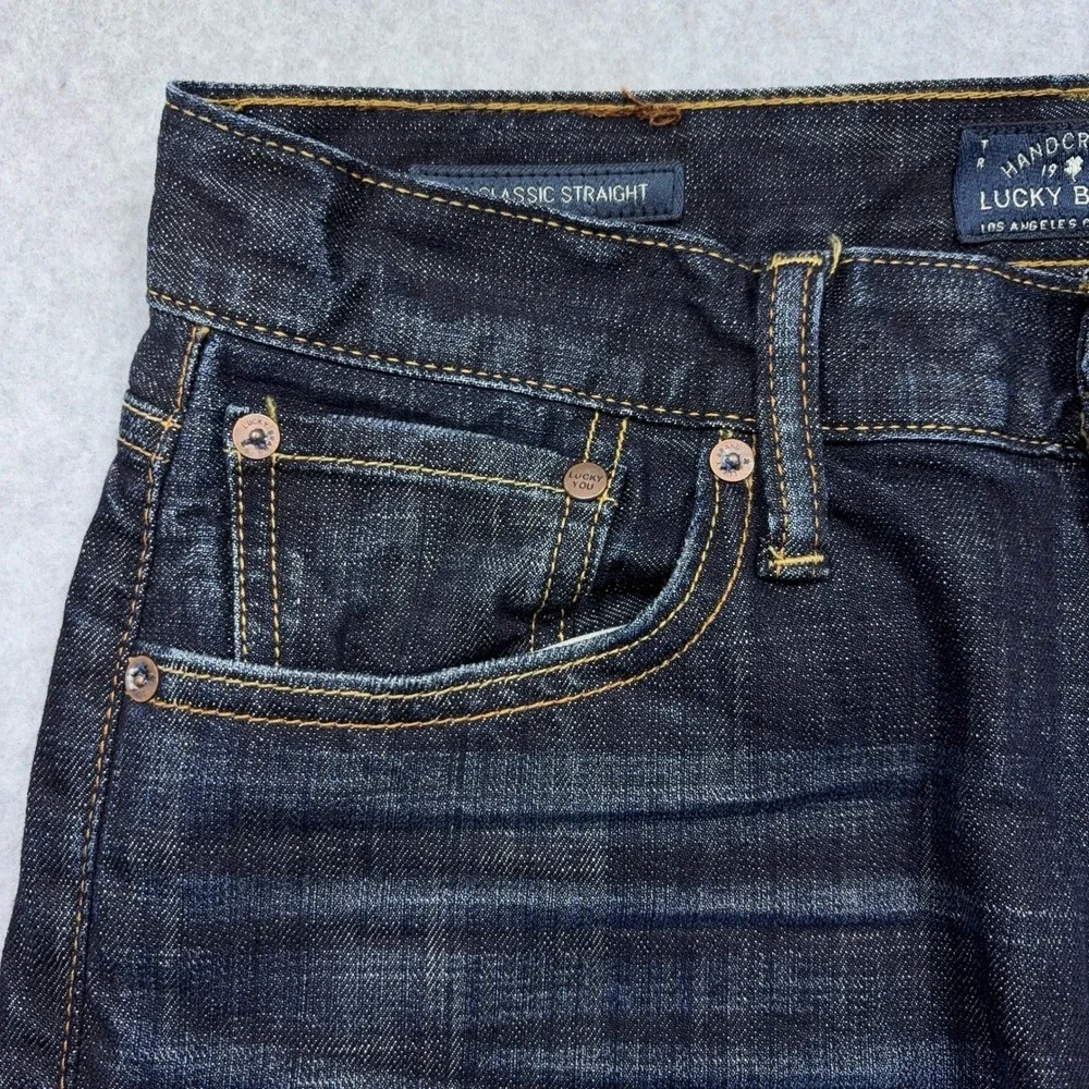 Lucky Brand 329 Classic Straight Jeans Mens 30x30 Indigo Blue Denim Stretch NWT